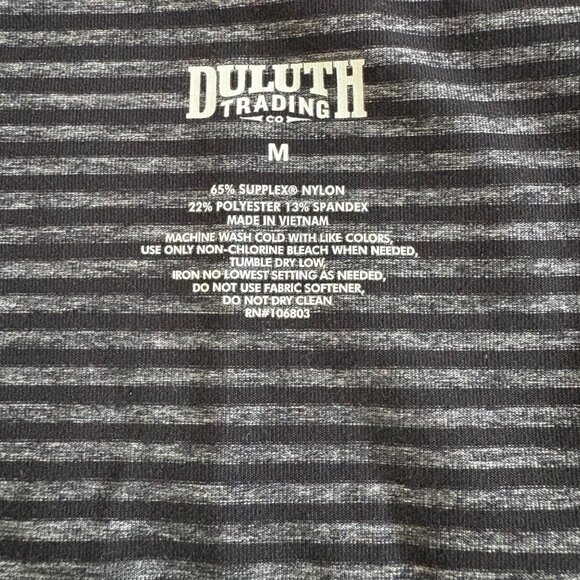 Duluth Trading Co NoGa Sheath Dress, Gray Black Stripes Women's Size M - Picture 8 of 9